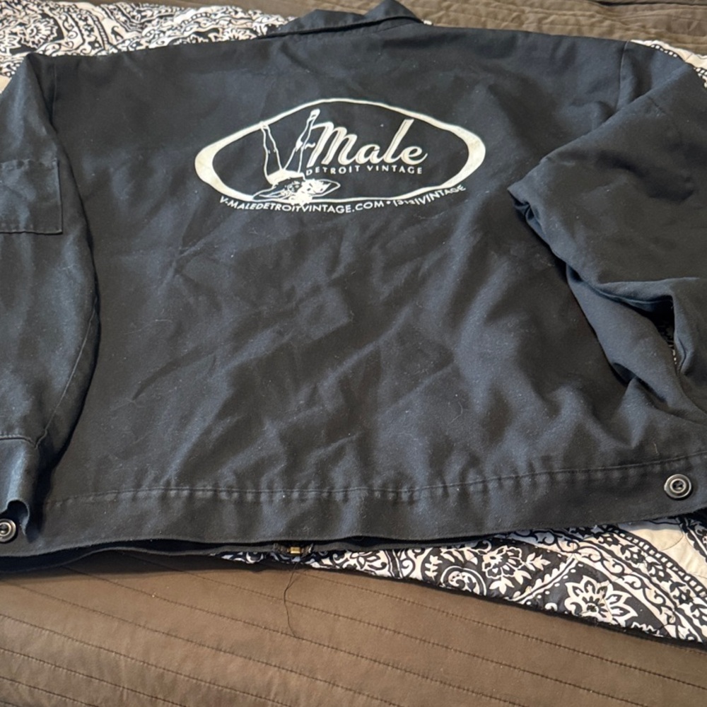 Male Vintage Black Shirt Jacket